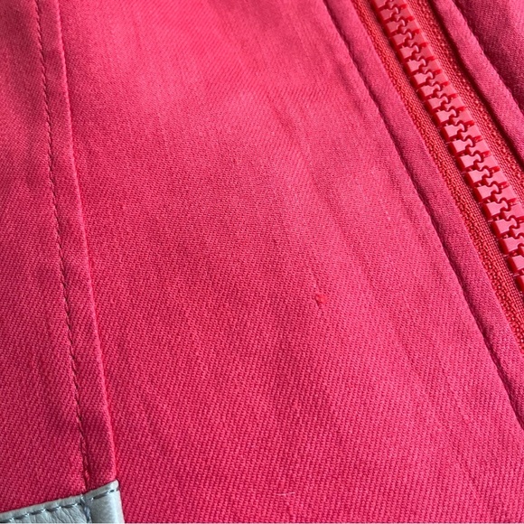 Helmut Lang Lamb Leather 3/4 Sleeve Full Zip Collarless Bomber Jacket Medium - Picture 14 of 14